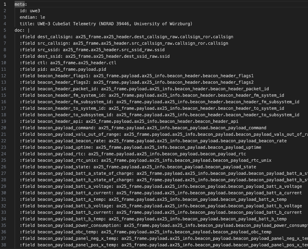 NTP timestamp hex bytes in UWE-3 frame